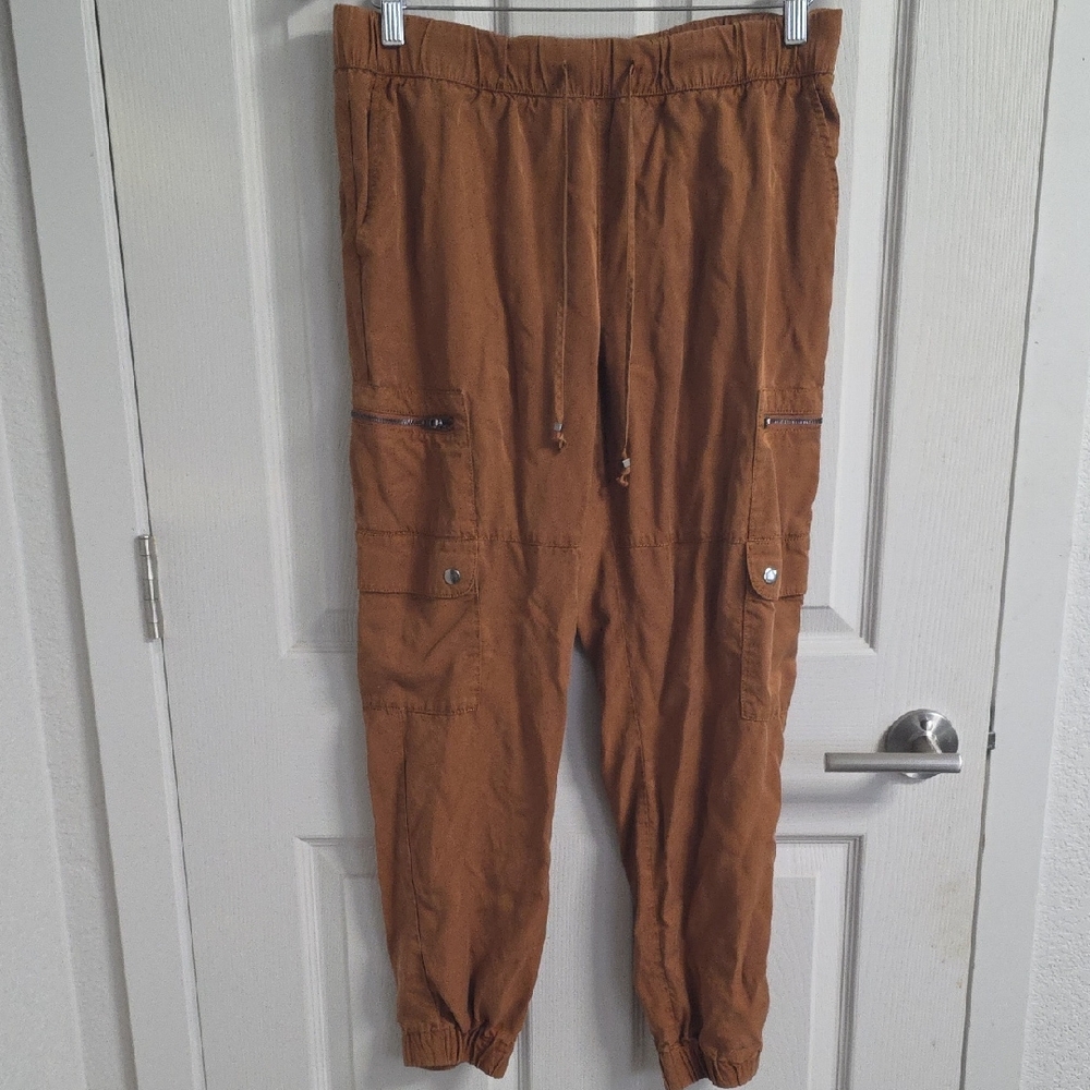 Womens Brick Colored Jogger Cargo Pants